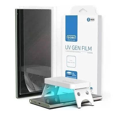 Whitestone Dome UV GEN Film Screen Protector for Samsung Galaxy S23 Ultra – Hard Coated, 2-Pack