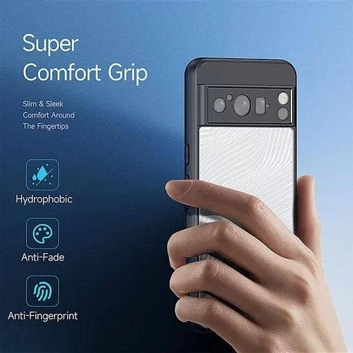 Aimo Series Transparent Black Phone Case for Google Pixel 8 Pro