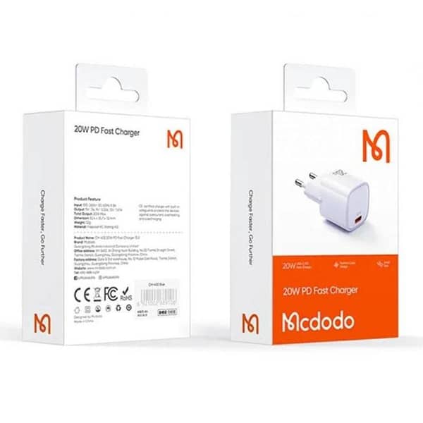 Mcdodo CH-4020 20W Type C PD Charger – White