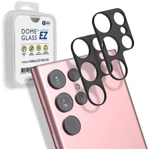 Whitestone Camera EZ for Samsung Galaxy S22 Ultra – 2-Pack Lens Protectors