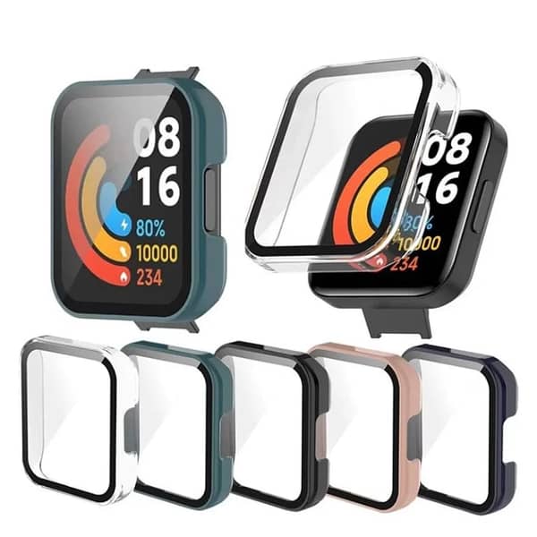 Xiaomi Redmi Watch 2 Lite Full Edge Screen Protector with Hard Case and Bumper Cover