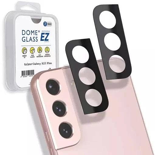 Whitestone Camera EZ for Samsung Galaxy S22 Plus - 2 Pack Camera Protection