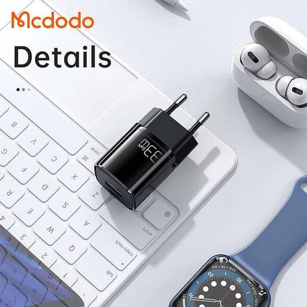 Mcdodo CH-0151 33W Dual Port Nano Charger with PD and QC – EU Plug, Black
