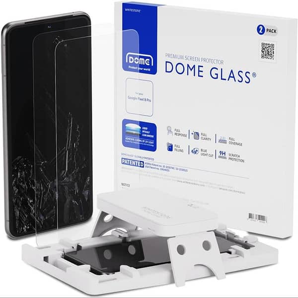 Whitestone Dome UV Tempered Glass Screen Protector for Google Pixel 8 Pro – 2 Pack