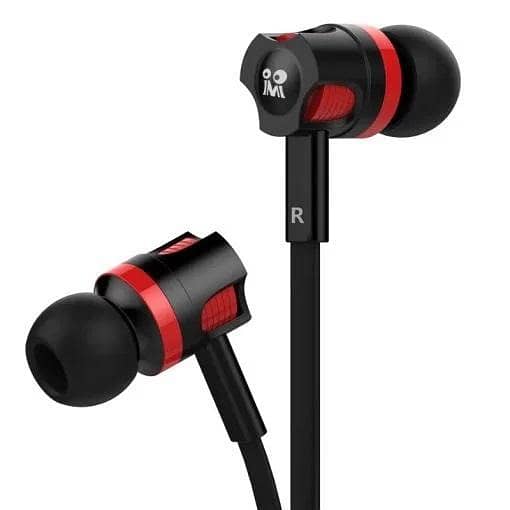 Langsdom JM26 Wired Earphones with Microphone and 3.5mm Connector - Black