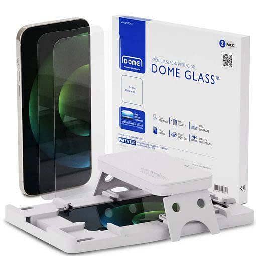 iPhone 15 Tempered Glass Screen Protector by Whitestone Dome Glass with UV Light - Set of 2