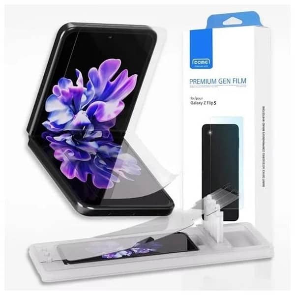 Whitestone Dome Gen Film Screen Protector for Samsung Galaxy Z Flip 5 – Hard Coated PET Film – Single Pack