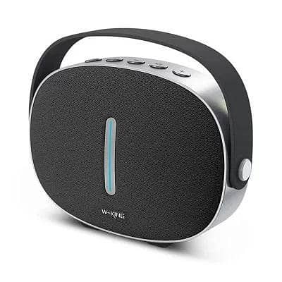 W-King T8 Portable Bluetooth Speaker 30W with Subwoofer for Outdoor Travel – Black & Silver