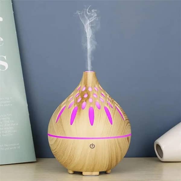 Wooden Aroma Diffuser Machine for Gentle Aromatherapy and LED Light