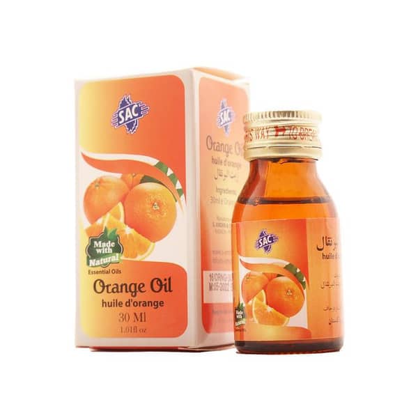 SAC Orange Oil 30ml - Herbal Oil for Skin Care, Health Benefits and Aromatherapy