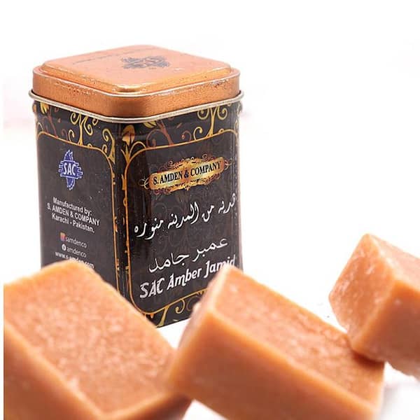 SAC Amber Jamid Wax Melts - 25g Brown Tin Pack with Musk Jamid Fragrance