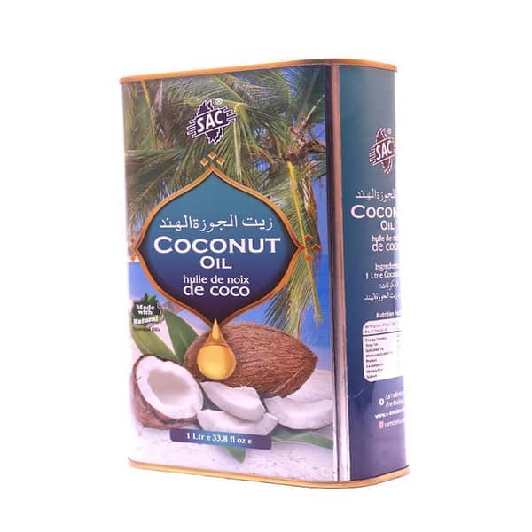 SAC Coconut Oil - 1 Liter (1000ml) - Ideal for Hair Care and Cooking