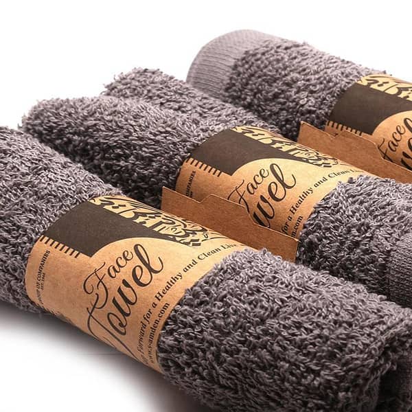 SAC Grey Face Towels - Set of 3 - High Absorbency