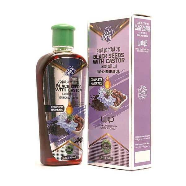 SAC 250ml Blackseed Oil with Castor for Hair Care