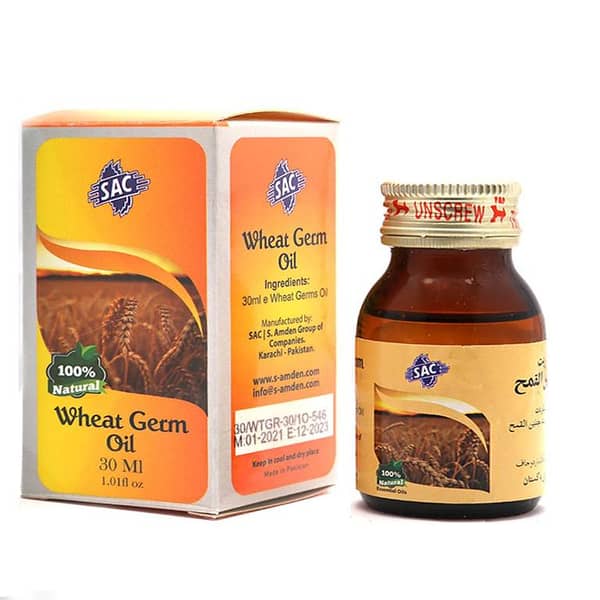SAC Wheat Germ Oil 30ml for Skin, Hair, and Dietary Use