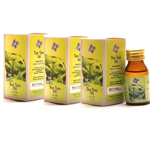 SAC Tea Tree Oil 30ml - Set of 3, Ideal for Skin Care and Aromatherapy