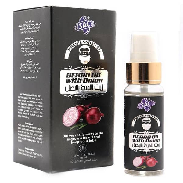 SAC Onion Beard Oil - 30ml for Enhanced Growth and Nourishment - Achieve a Stronger, Softer Beard