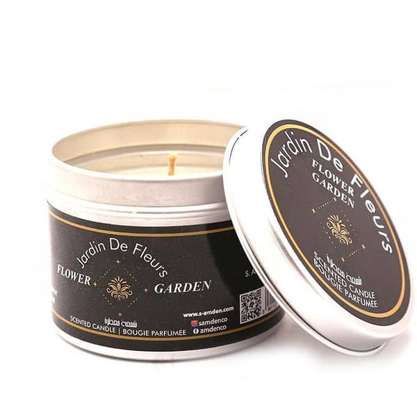 SAC Flower Garden Scented Candle - Jardin De Fluers - Portable with Easy Shut Lid and Long Lasting Fragrance