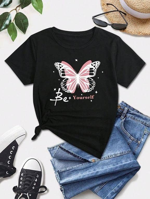 Oversized Comfortable Printed T-Shirts for Women and Girls