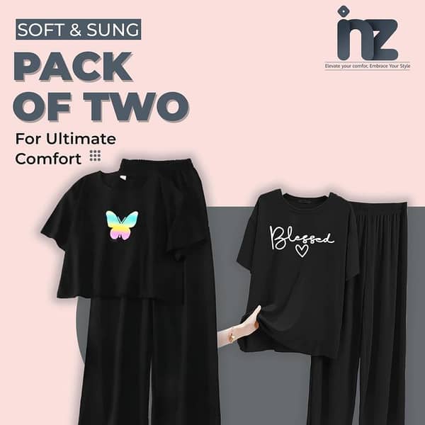 Comfortable Printed T-Shirt and Trouser Set for Women, Girls, and Kids - Oversized Relax Wear