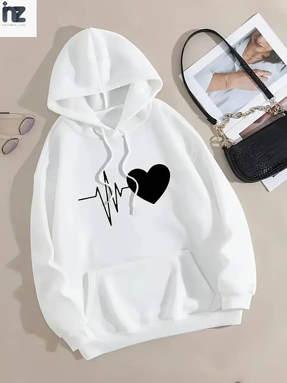 Premium Relaxed Fit Printed Hoodies for Women and Girls - Comfortable Oversized Sweatshirts for Winter