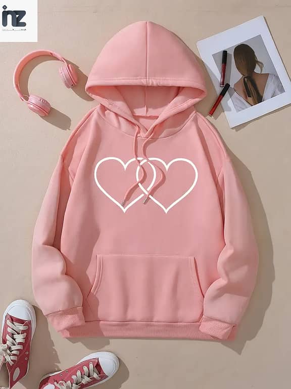 Premium Printed Hoodies for Women and Girls - Relaxed, Oversized, Comfortable Sweatshirts for Winter