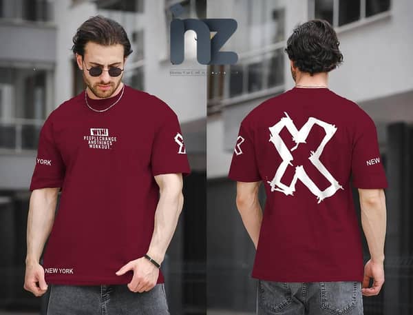 Korean Style Oversized T-Shirts for Men and Women with Dropped Shoulders and Short Sleeves, Casual Cotton Round Neck Tops for Boys and Men, Suitable for Formal and Party Wear