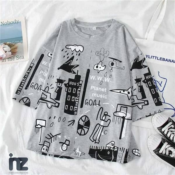 Girls and Women's Cotton Jersey Half Sleeve T-Shirts for Summer Lounging and Sleepwear
