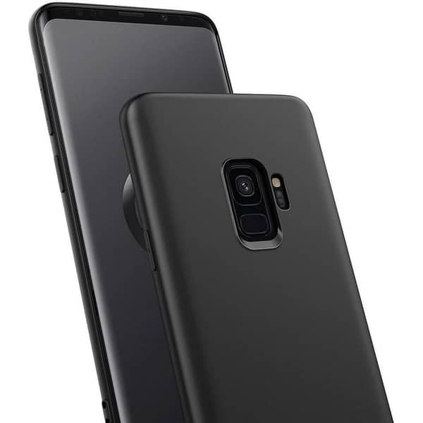 SAMSUNG S9 PLUS Soft TPU Back Cover Case in Matte Black