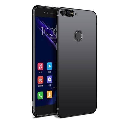 Flexible Matte Black TPU Case for Huawei Y7 Prime 2018 with Anti-Shock Design and Camera Protection Bump