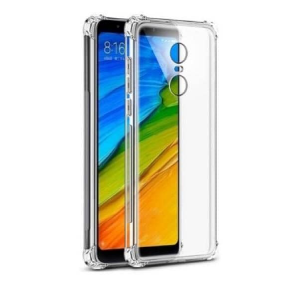 Xiaomi Redmi 5 Transparent TPU Case with Anti-Shock Air Cushions for Drop Resistance and Silicone Back Cover (0.5MM)