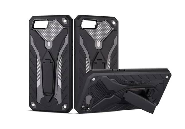 Oppo A83 Hybrid Armor Case with Slim Profile, Shock Resistance, Built-in Kickstand, and Complete Port Accessibility