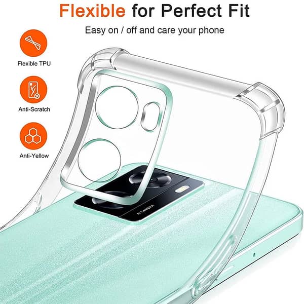 Transparent TPU Case for Oppo A57 4G (2022) - Soft Silicone Back Cover with Drop Resistance and Anti Shock Features