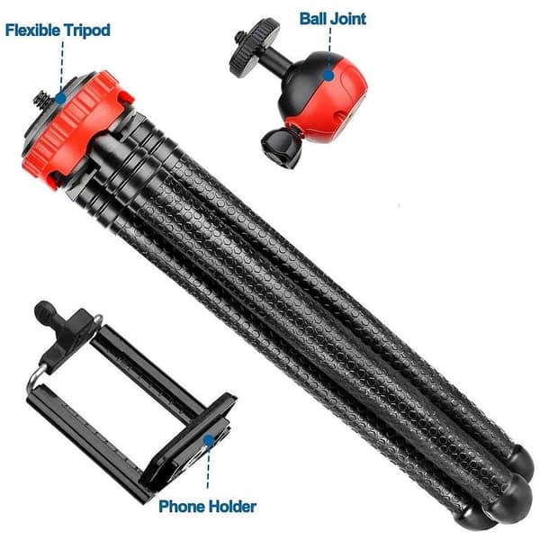10-Inch Octopus Tripod Stand by Gorilla for Digital Cameras, DSLRs, and Mobiles with Adjustable Phone Holder