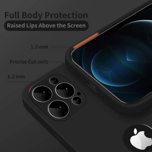 Black Soft Silicone Back Cover for iPhone 13 Pro Max
