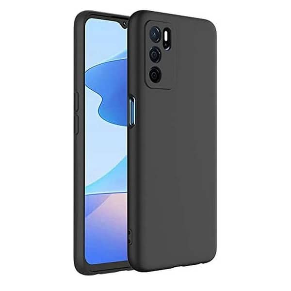 Oppo A16 Black TPU Back Cover with Soft Silicon Design