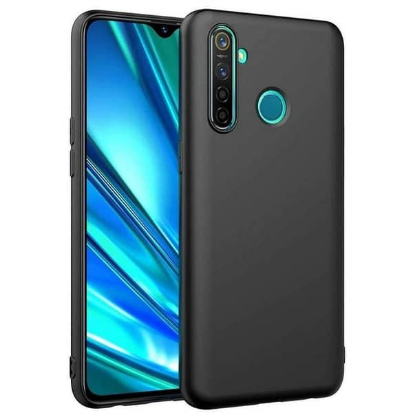 REALME 5 PRO Black TPU Back Cover Case - Soft Silicone Design