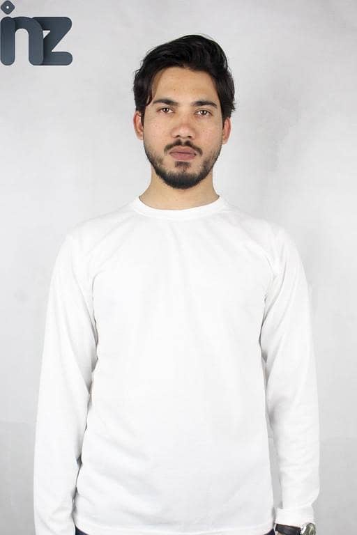 Men's and Boys' Full Sleeve Casual Cotton Round Neck T-Shirt for Formal and Party Wear