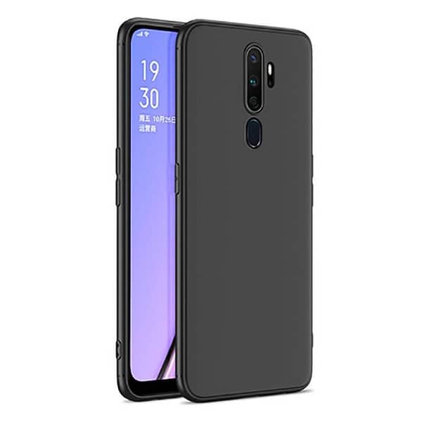 Soft Silicone Back Cover for Oppo A5 2020 and Oppo A9 2020 in Black