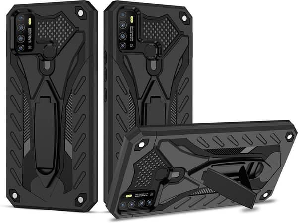 Infinix Hot 9 Play Armor Back Cover with Antishock and Drop Resistance