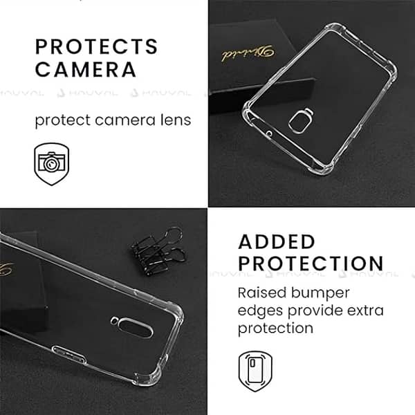 OnePlus 6T TPU Case with Soft Silicone Back and Drop-Resistant Design