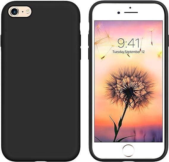 Black Soft Silicone Back Cover for iPhone 6G and 6S