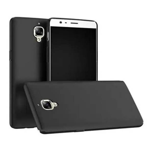 Black TPU Back Cover for OnePlus 3 and 3T - Lightweight, Shock-Absorbing, and Fingerprint Resistant