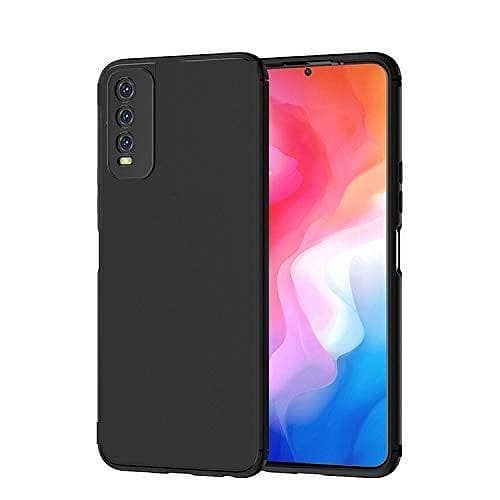 Vivo Y20 Black TPU Back Cover: Shock Absorbent, Fingerprint Resistant, Lightweight and Durable Protection