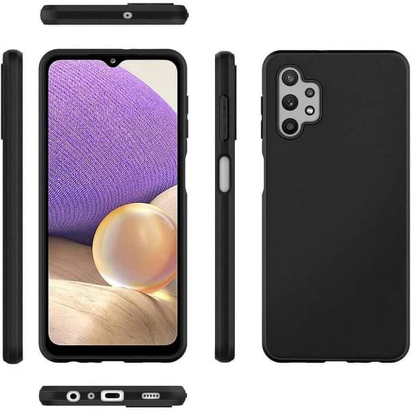 SAMSUNG A32 Soft TPU Back Cover Case in Matte Black
