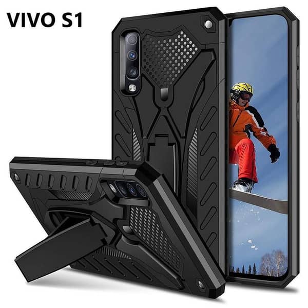 Vivo S1 Transformer Hybrid Kickstand Case with Dual-Layer Protection