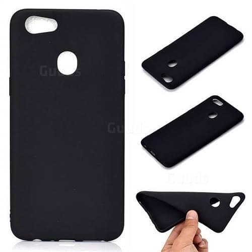 Oppo F5 Soft Silicone Back Cover with Leather Coating and Auto Focus, Shockproof Design