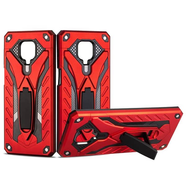 Xiaomi Redmi Note 9 Slim Armor Back Cover with Kickstand - TPU & Polycarbonate, Shockproof Design