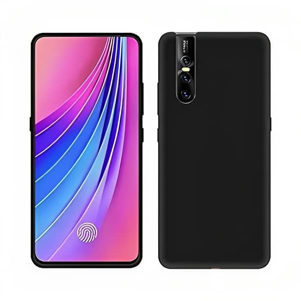 Soft Silicon Back Cover for Vivo V15 Pro in Black