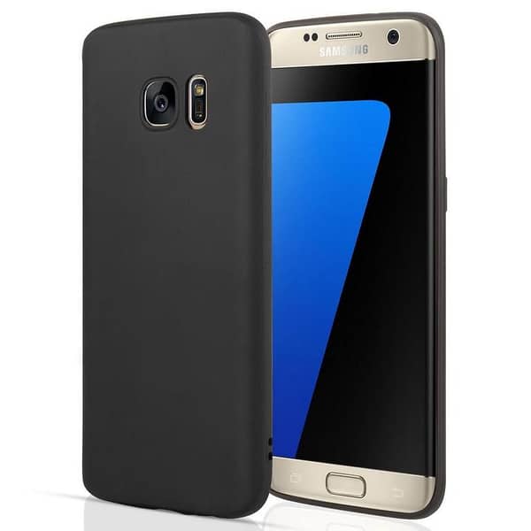 SAMSUNG S7 Soft TPU Back Cover Case in Matte Black